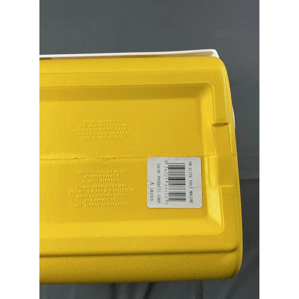 Igloo Post Malone Playmate Elite Cooler Yellow White Limited Edition Grillz Eye‎
